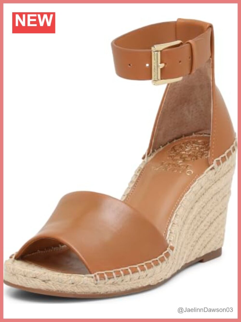 Vince Camuto Leera Women's Espadrille Wedge Sandals Ankle Strap Leather